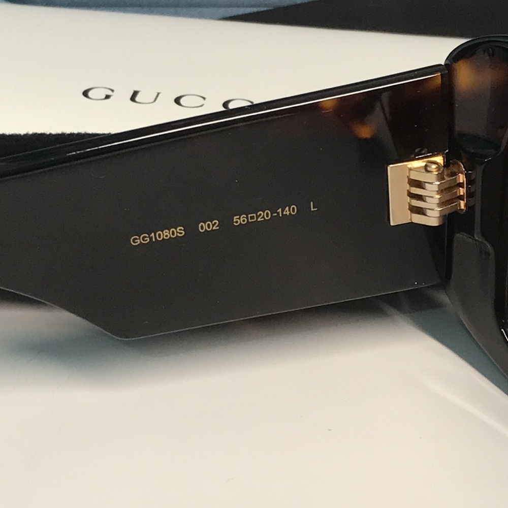 New Authentic Gucci Tortoiseshell Sunglasses GG1080s 002 - Picture 10 of 15